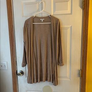 Croft & Barrow Women's Tan Open-Front Cardigan